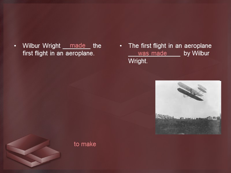 Wilbur Wright ________ the first flight in an aeroplane. The first flight in an